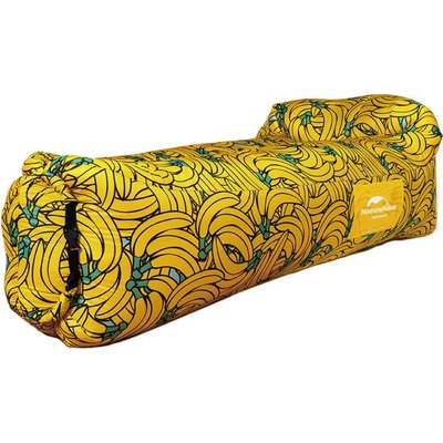 Ламзак-надувний диван Naturehike NH20FCD06, жовтий з принтом 6927595777077 фото