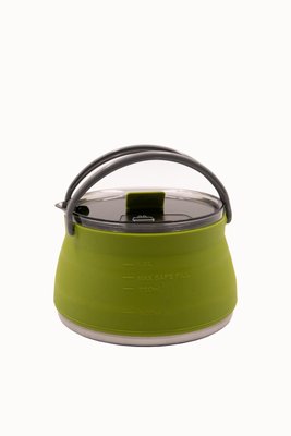 Чайник Tramp силиконовый с металическим дном 1л зеленый TRC-125-terracota фото