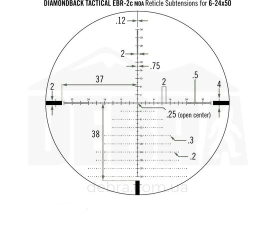 Приціл оптичний Vortex Diamondback Tactical FFP 6-24x50 EBR-2C MOA (DBK-10028) 929059 фото