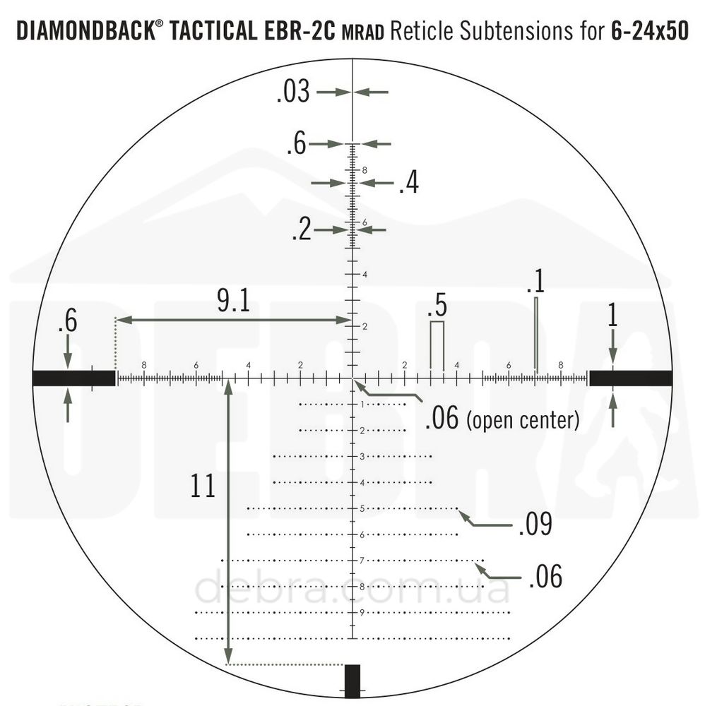 Приціл оптичний Vortex Diamondback Tactical FFP 6-24x50 EBR-2C MRAD (DBK-10029) 929060 фото