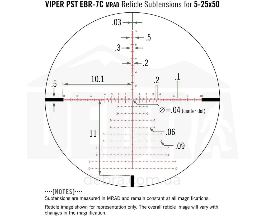 Приціл оптичний Vortex Viper PST Gen II 5-25x50 FFP EBR-7C MRAD (PST-5259) 929067 фото