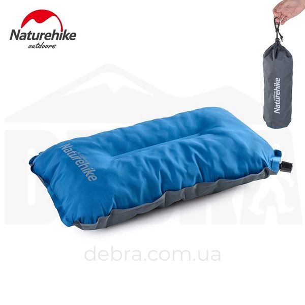 Подушка самонадувна Naturehike Sponge automatic NH17A001-L, світло блакитна 6927595777411 фото