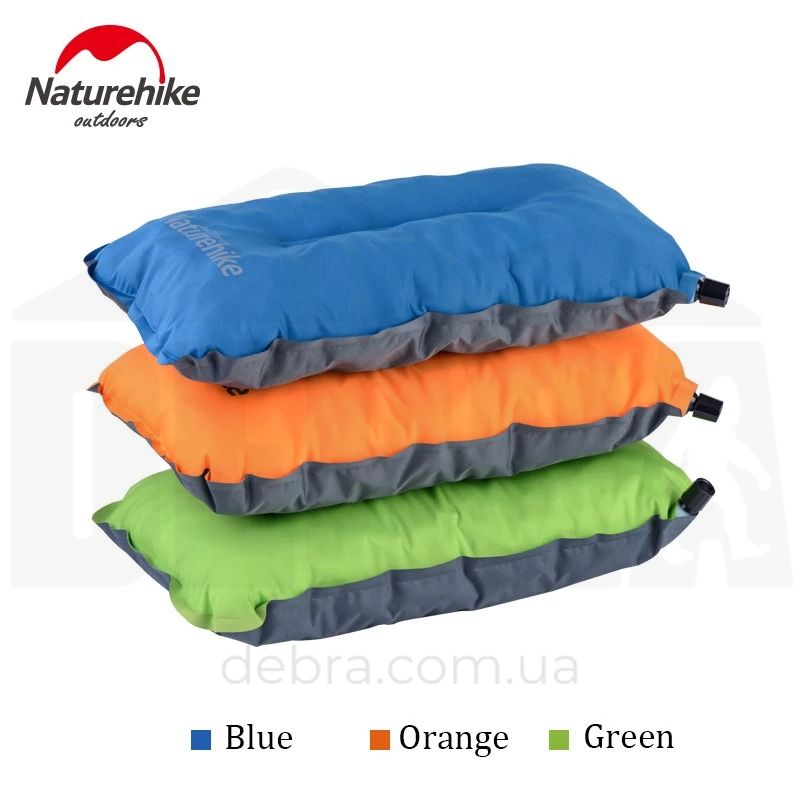 Подушка самонадувна Naturehike Sponge automatic NH17A001-L, світло блакитна 6927595777411 фото