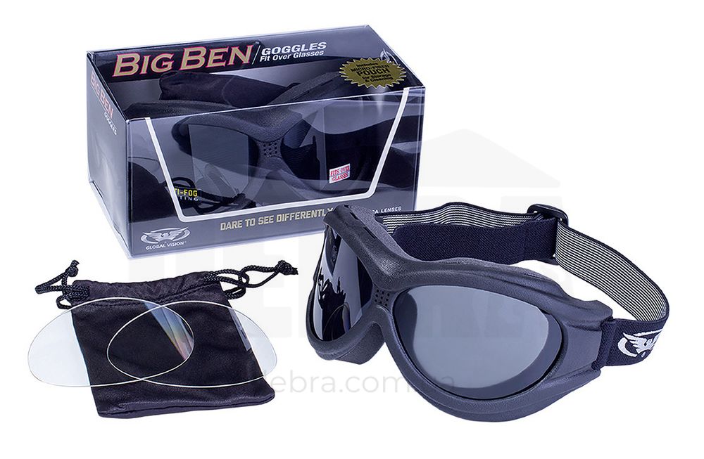 Окуляри захисні з ущільнювачем Global Vision Big Ben KIT (змінні лінзи), Anti-Fog 1ББЕН фото
