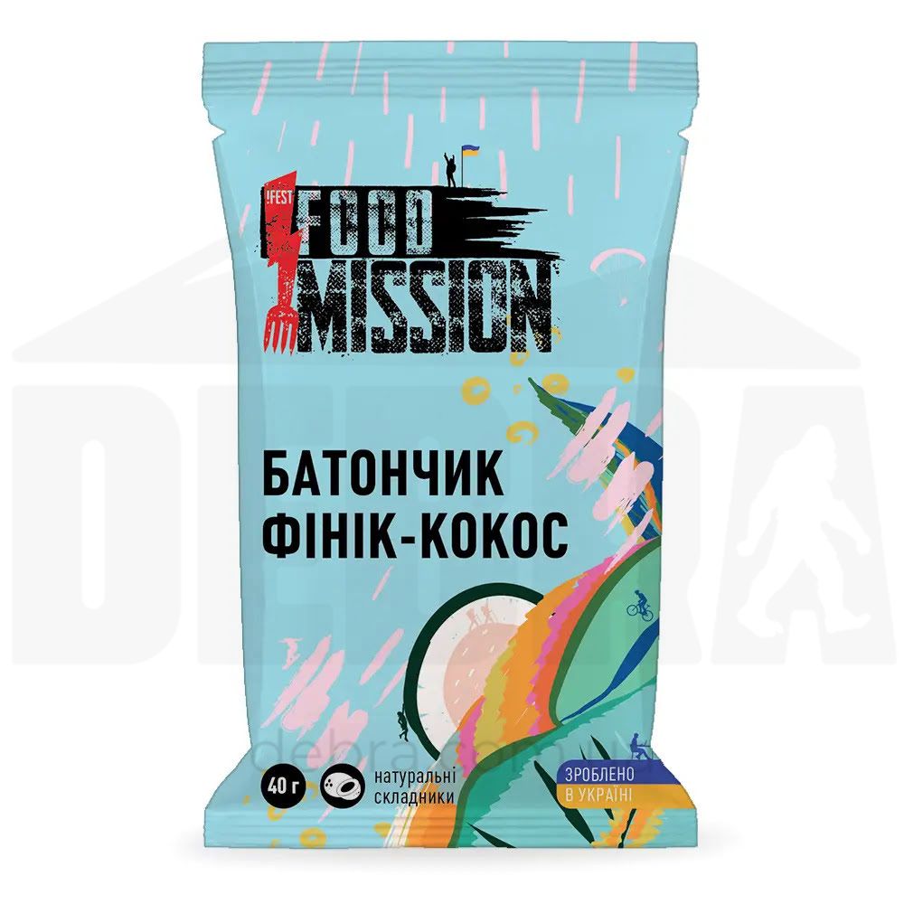 Батончик Фінік-Кокос Food Mission FFM015 фото
