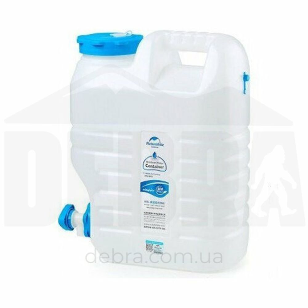 Каністра для води Naturehike Water container 12 л NH16S012-T transparent 6927595721650 фото