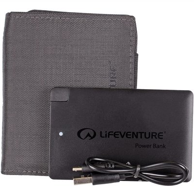 Lifeventure кошелек RFID Charger Wallet grey 68305 фото