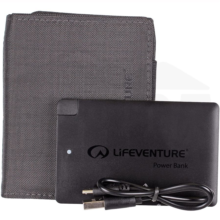Lifeventure кошелек RFID Charger Wallet grey 68305 фото