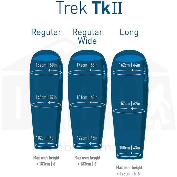 Спальний мішок від Sea to Summit Trek TKII 2019 (-1/-8°C), 183 см - Left Zip, Denim/Navy STS ATK2-R фото