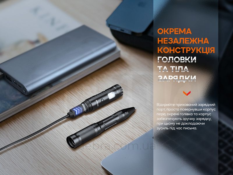 Fenix T6 тактична ручка з ліхтариком чорна T6-Black фото