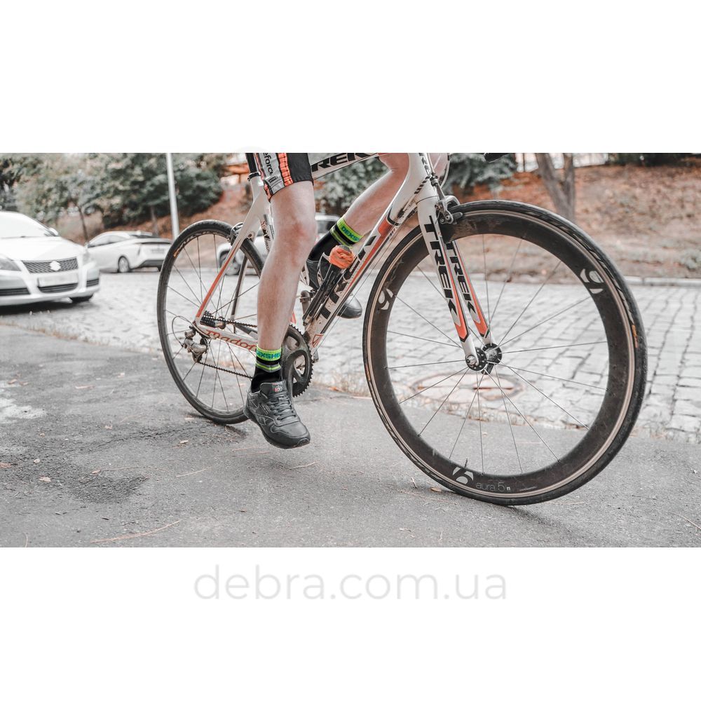 Шкарпетки водонепроникні Dexshell Pro visibility Cycling, р-р S (36-38), з зеленою смугою DS648HVYS фото