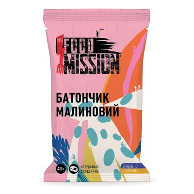 Батончик малиновый Food Mission FFM016 фото