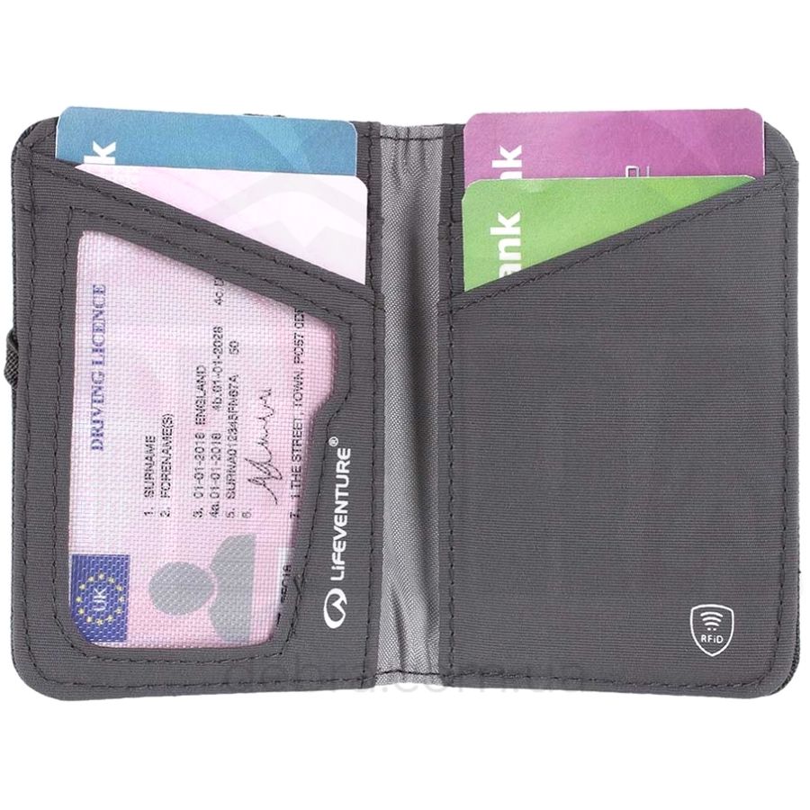 Lifeventure гаманець Recycled RFID Card Wallet grey 68711 фото