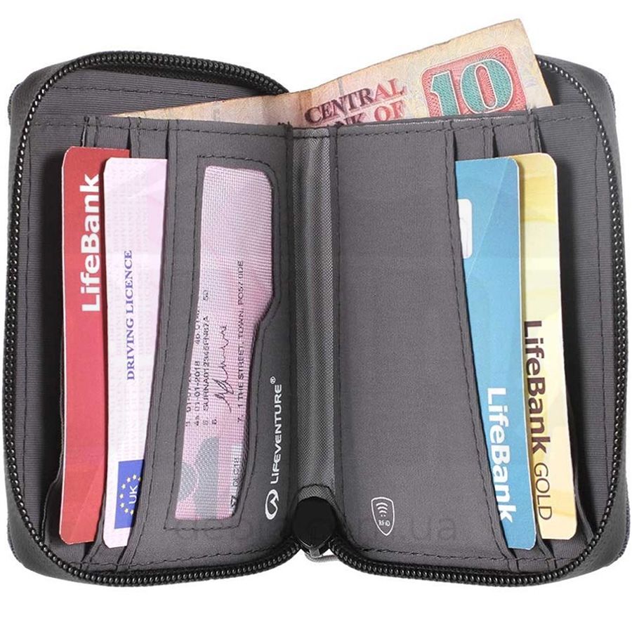 Lifeventure гаманець Recycled RFID Bi-Fold Wallet grey 68721 фото