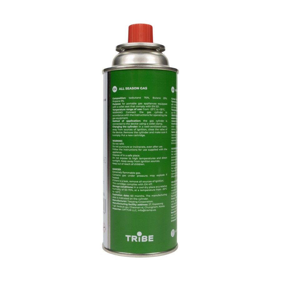 Картридж газовий Tribe цанговий 220 г T-HF-0006