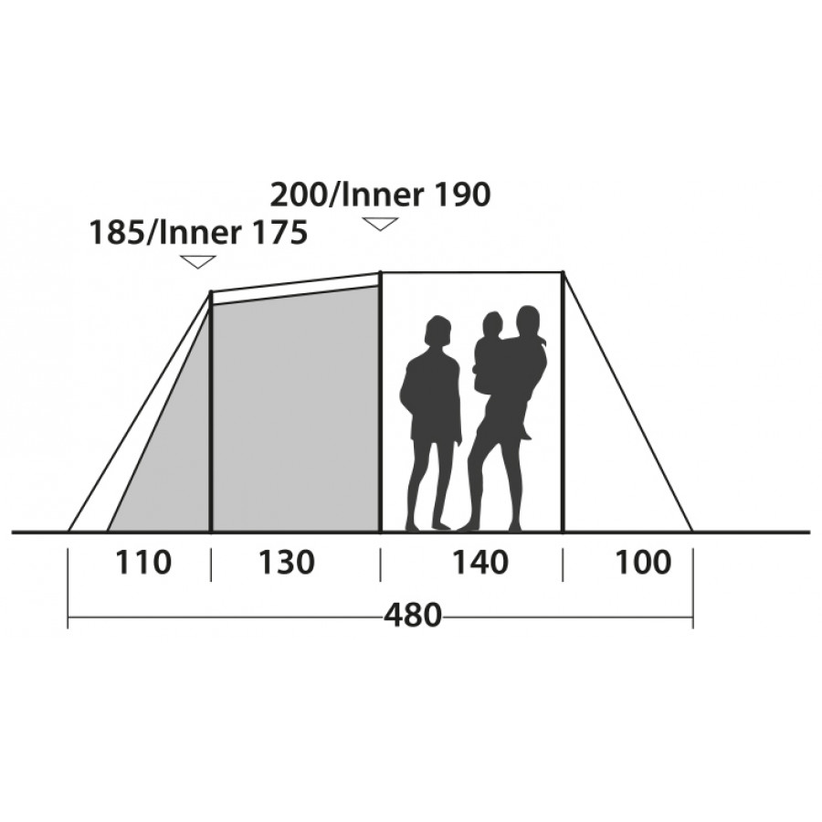 Намет п'ятимісний Easy Camp Huntsville 500 Green/Grey (120407)