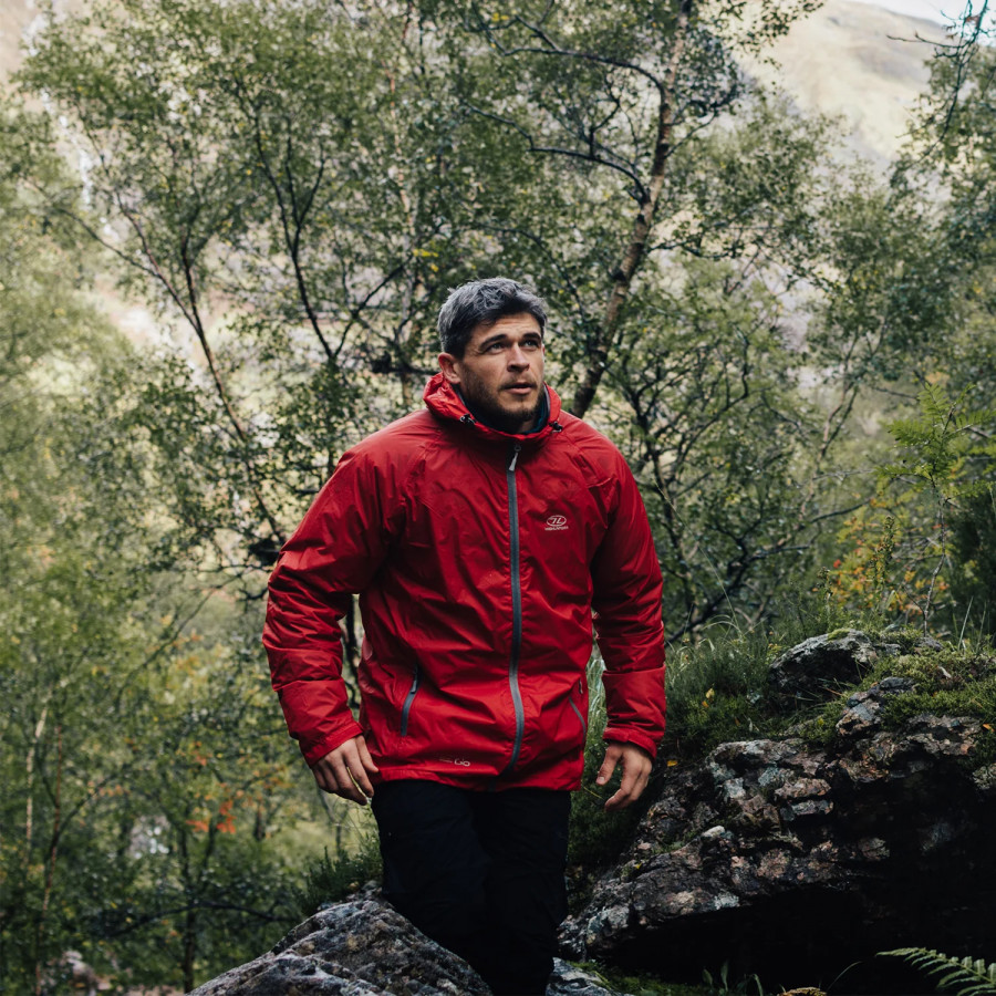 Вітрівка чоловіча Highlander Stow & Go Pack Away Rain Jacket 6000 mm Red XL (JAC077-RD-XL)