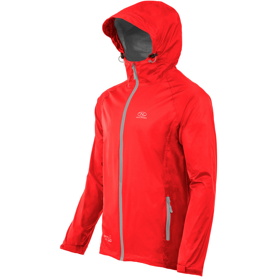 Вітрівка чоловіча Highlander Stow & Go Pack Away Rain Jacket 6000 mm Red XL (JAC077-RD-XL)