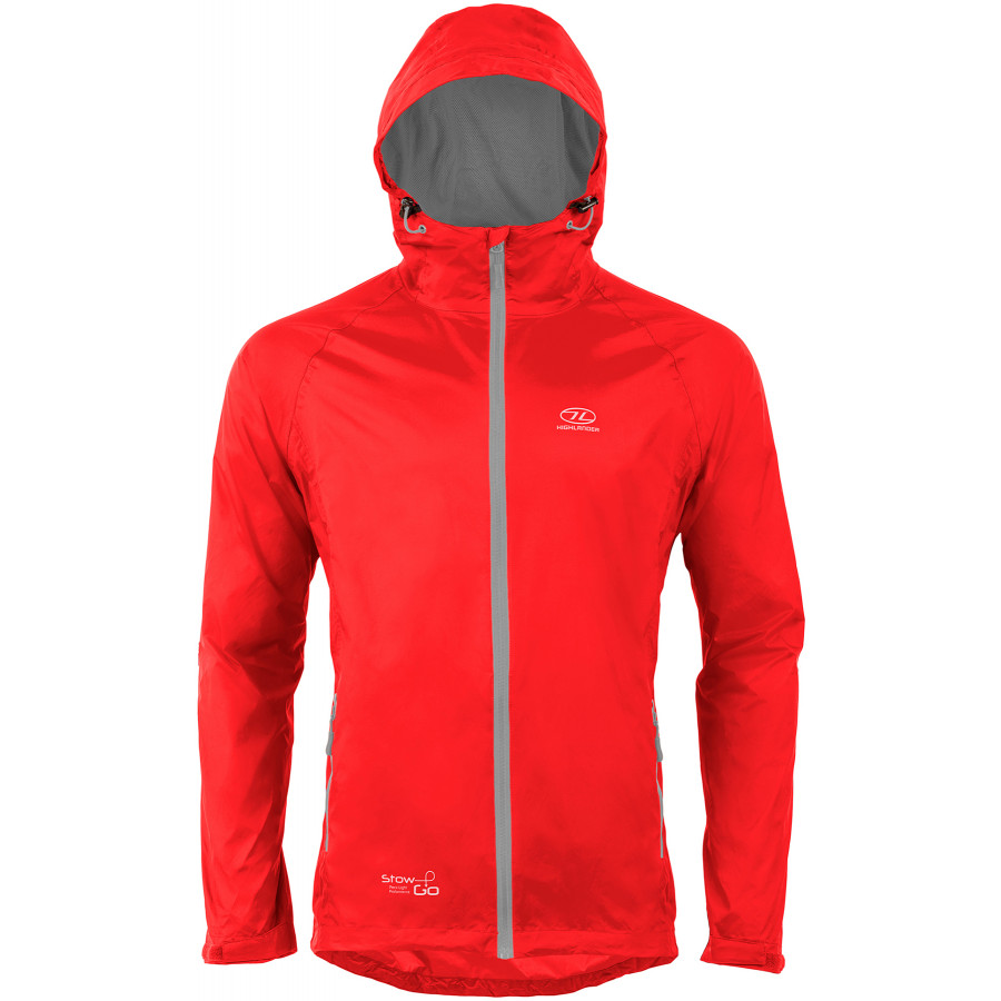 Вітрівка чоловіча Highlander Stow & Go Pack Away Rain Jacket 6000 mm Red XL (JAC077-RD-XL)