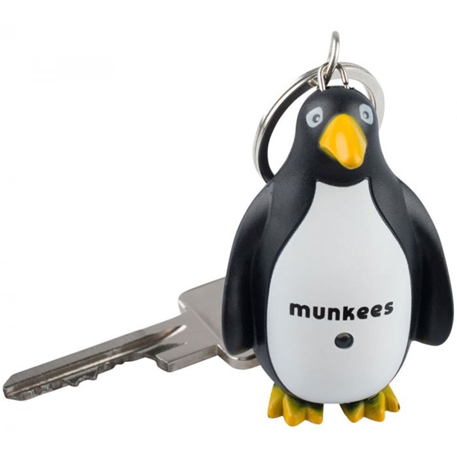 Munkees 1108 брелок ліхтарик Penguin LED black-white