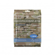 Сухий душ для військових MILITARY COMFORT PLUS (Пінна губка + рушник + саше з водою + саше з кремом)