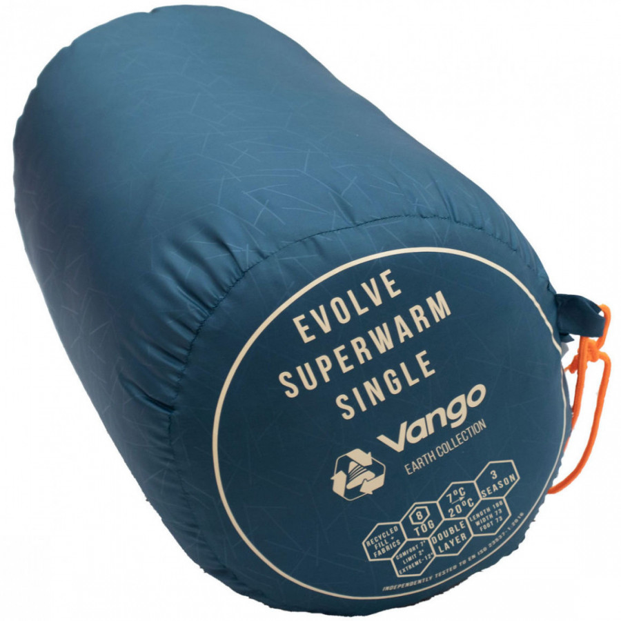 Спальний мішок Vango Evolve Superwarm Single/+2°C Moroccan Blue Left (SBREVOLVEM23TJ8)