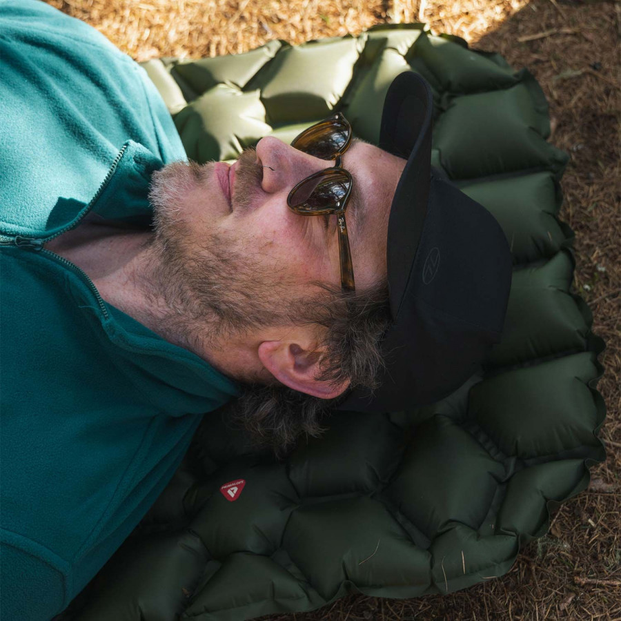 Килимок надувний Highlander Nap-Pak Inflatable Sleeping Mat PrimaLoft 5 cm Olive (AIR072-OG)