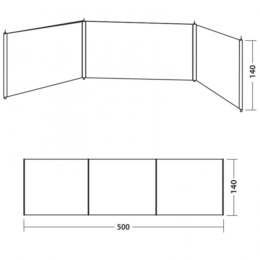 Тент пляжний Easy Camp Windscreen Granite Grey (120330)