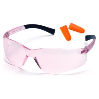 Захисні окуляри Pyramex Mini-Ztek (light pink) combo, рожеві (беруші входять в комплект)