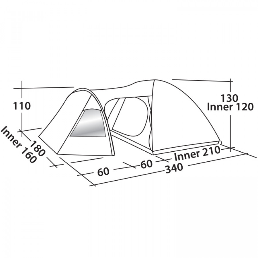 Намет тримісний Easy Camp Blazar 300 Rustic Green (120384)