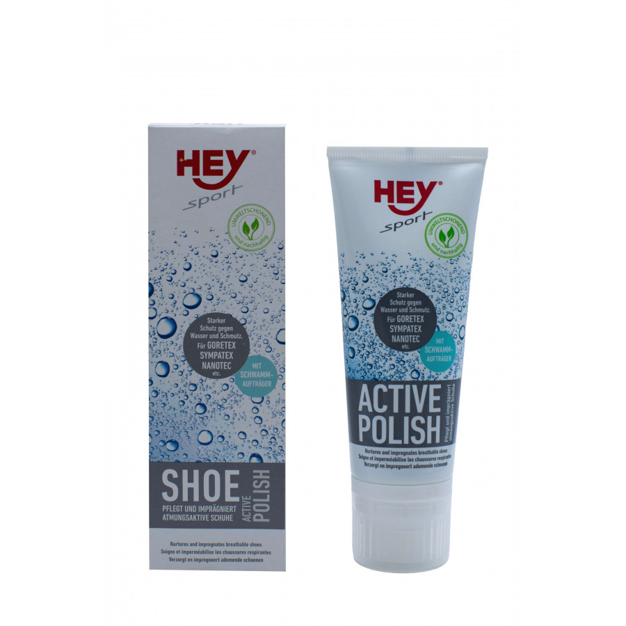 Водовідштовхуюче просочення для взуття HeySport Activ-Polish 75ml Чорний