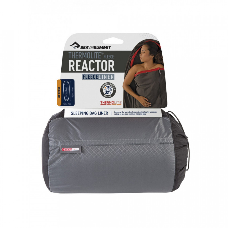 Вкладиш в спальник Thermolite Reactor Fleece Liner, 200 см, Grey від Sea to Summit