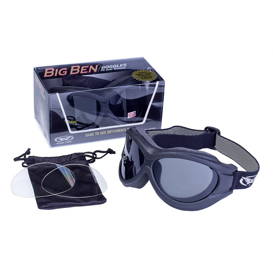 Окуляри захисні з ущільнювачем Global Vision Big Ben KIT (змінні лінзи), Anti-Fog