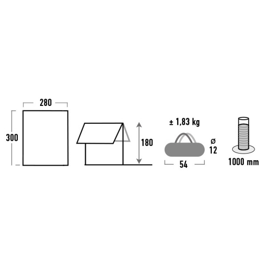 Тент High Peak Capri 3.0 Aluminium/Dark Grey (10119)