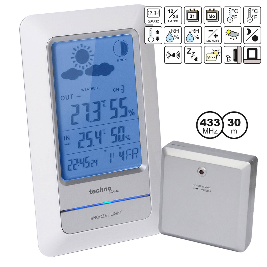 Метеостанція Technoline WS6740 White/Silver (WS6740)