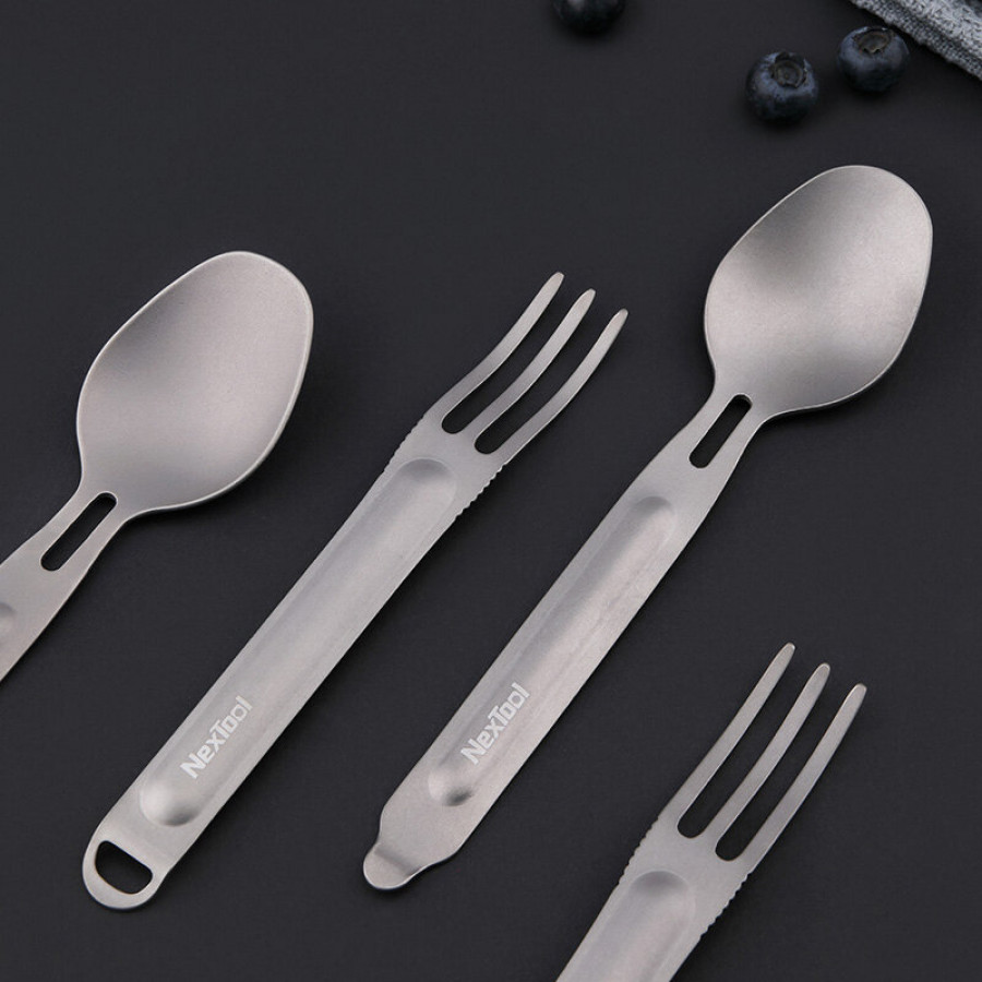 Набір столових приладів ложка, виделка NexTool Outdoor Spoon Fork