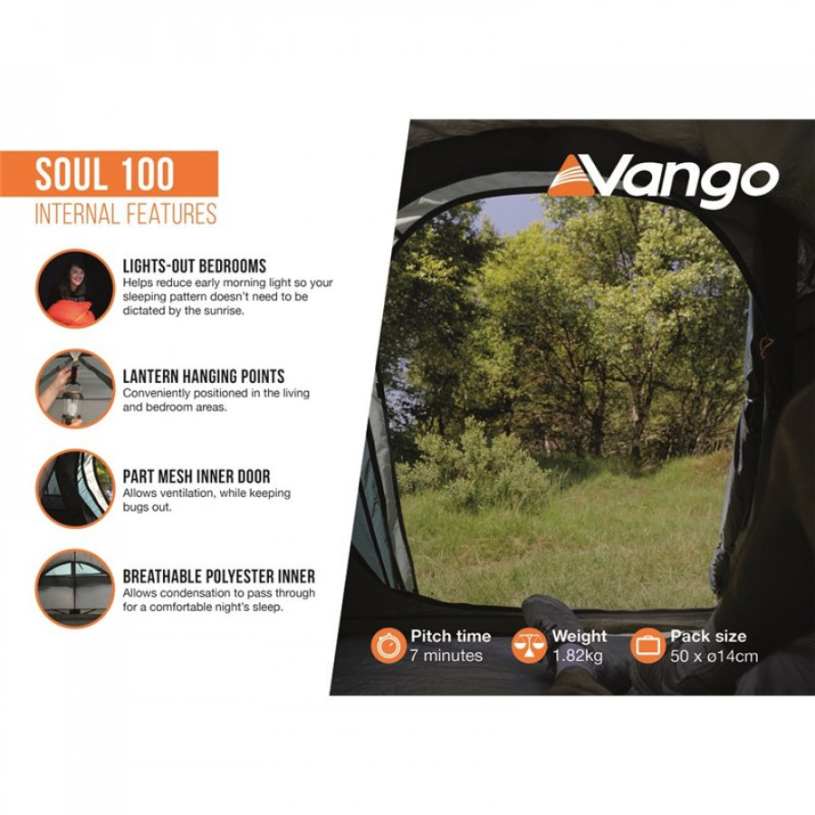 Намет одномісний Vango Soul 100 Deep Blue (TEUSOUL00000001)