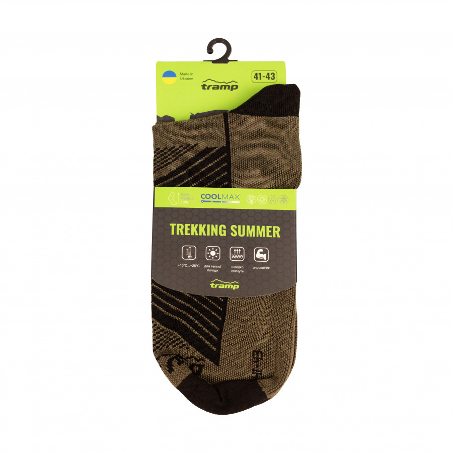 Шкарпетки літні Tramp Coolmax короткі UTRUS-009-olive , 38-40