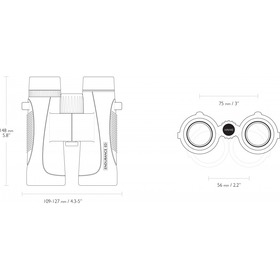 Бінокль Hawke Endurance Top Hinge ED 10x42 Green (36207)