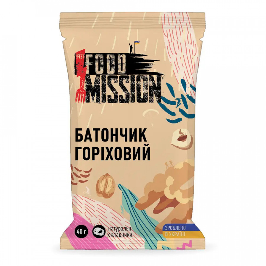 Батончик горіховий Food Mission