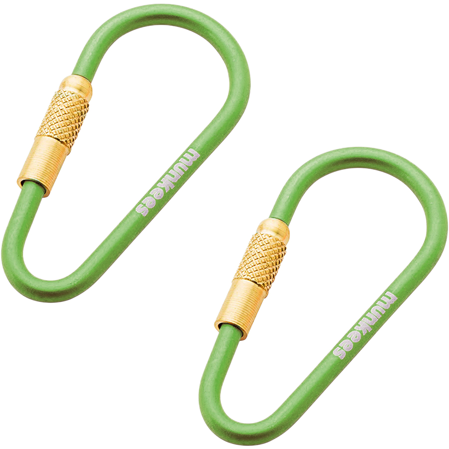 Munkees 3201 карабіни Mini Link 3 mm x 48 mm 2-Pack grass green