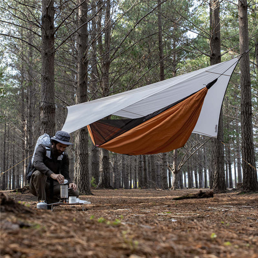 Гамак одномісний із маскитною сіткою та тентом Naturehike Shelter camping NH20ZP092, 75D