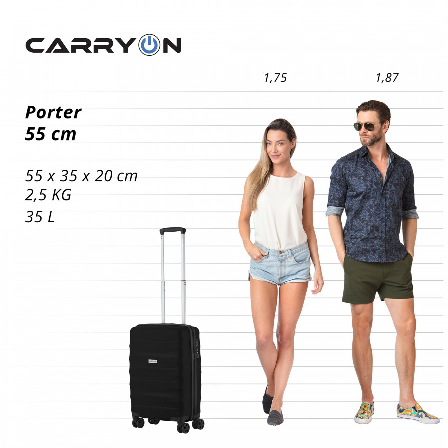 Валіза CarryOn Porter (S) Black (502443)