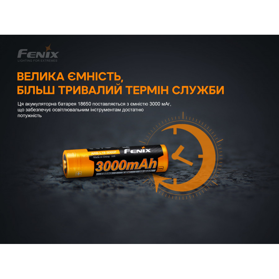 Акумулятор 18650 Fenix (3000 mAh)