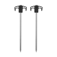 Кілки металеві Naturehike NH21YW133, 25 см, чорні 2 шт.