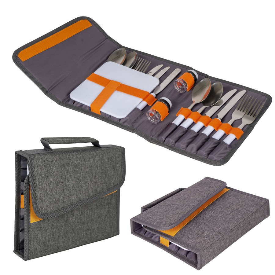 Набір столових приборів Bo-Camp Picnic 16 Pieces 4 Person Grey (7504340)