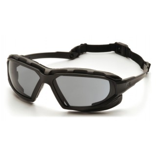 Окуляри захисні з ущільнювачем Pyramex Highlander-PLUS (gray) Anti-Fog, чорні