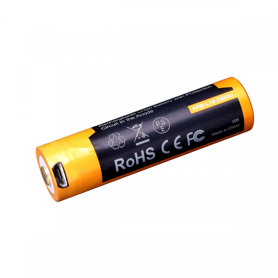 Акумулятор 18650 Fenix (2600 mAh) micro usb