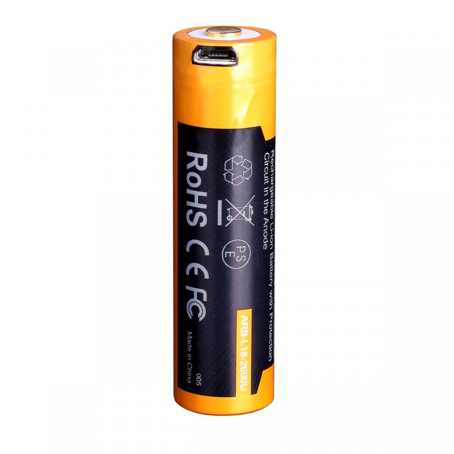 Акумулятор 18650 Fenix (2600 mAh) micro usb