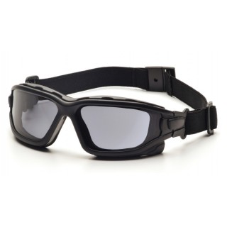 Окуляри захисні з ущільнювачем Pyramex i-Force Slim (gray) Anti-Fog, чорні